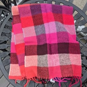 NWT GAP 2000s Wool Blend Plaid Scarf Made in Italy